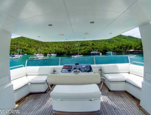 Expedition Yacht for Sale Upper Deck Helm