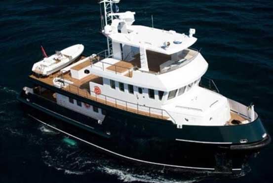 Expedition Yacht for Sale Starboard Quarter View