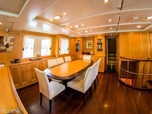 Expedition Yacht for Sale Dining