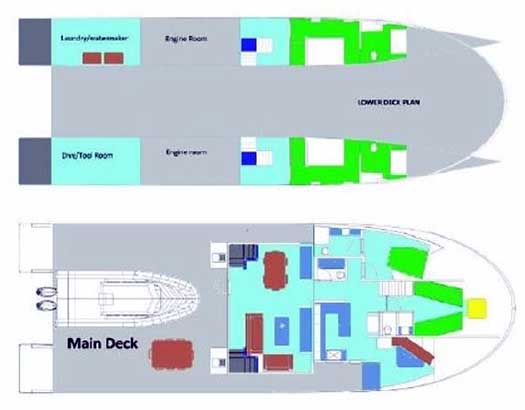 Expedition Yacht Rouge for Sale Layout